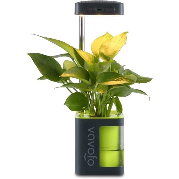 VAVOFO Plant Light for Indoor Plants Rechargeable Mini Grow with Planter, Full Spectrum, Height Adjustable, Automatic Timer, DIY Various Small Planting,Green