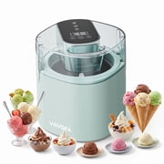 VAVSEA 1.6 Qt Ice Cream Maker, Easy Make Ice Cream Machine, Make Homemade Ice Cream, Gelato, Sorbet, Frozen Yogurt, Automatic No Salt/Ice Needed, Digital Controls, Healthy Recipe Guide