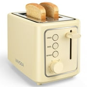 VAVSEA 2 Slice Toaster, 1000W Bread Toaster Machine with Extra Wide Slot, 6 Shade Settings and LED for Bagels, Waffles, Bread, Removable Crumb Tray, Breakfast Helper, Gifts for Christmas