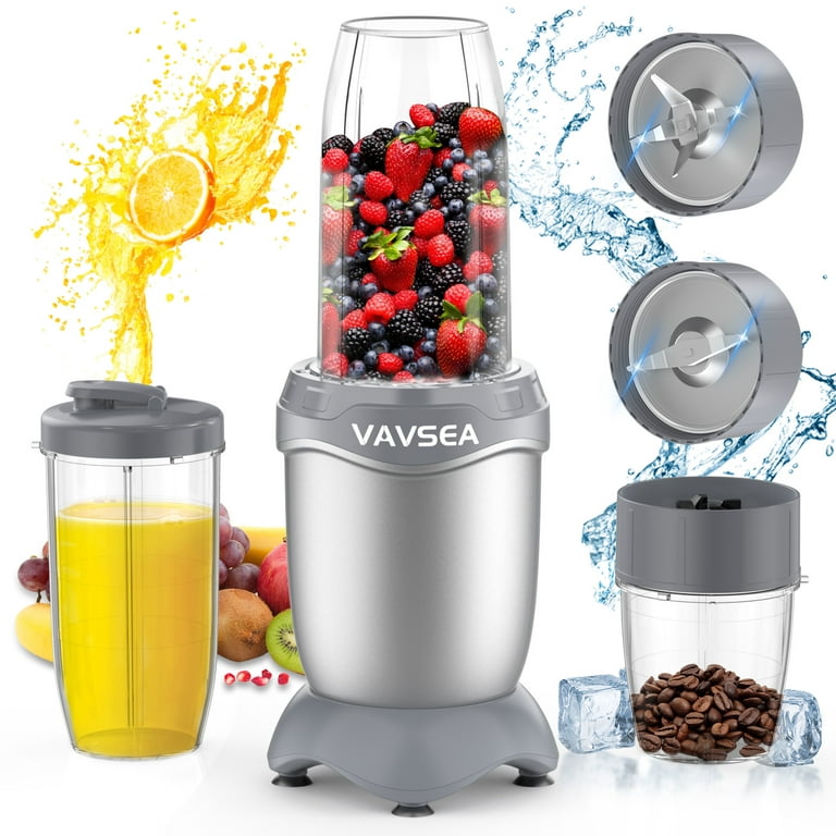 Vavsea 1000W Countertop Blender for Shake and Smoothies, with 51oz Glass Jar & 20oz Travel Cup, 5 Speed Multifunctional Blenders for Kitchen Ice Crush
