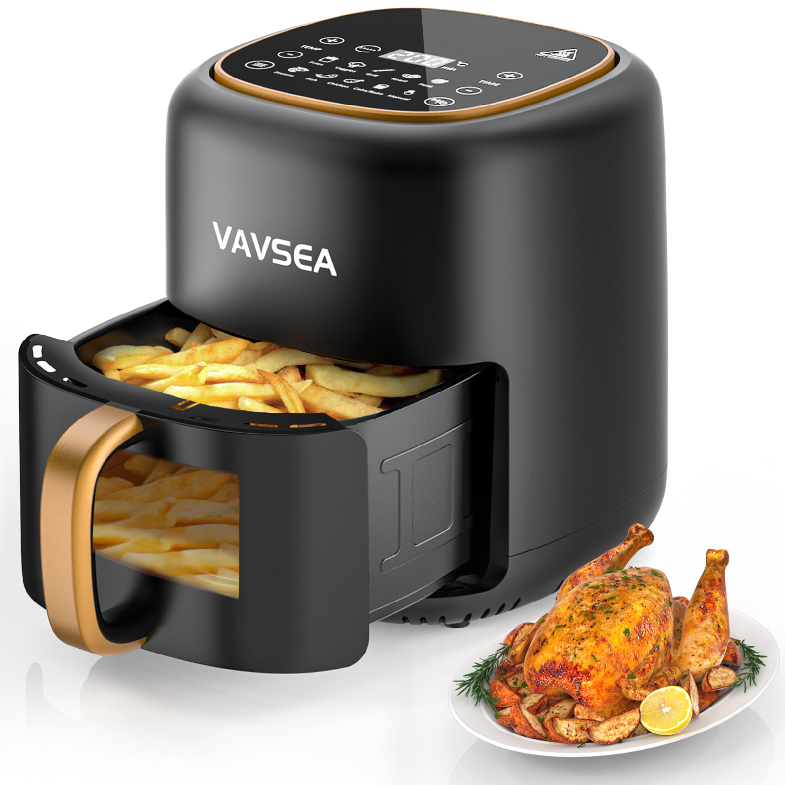 Emerald Air Fryer 5.2 Liter Capacity w/ Digital LED Touch Display