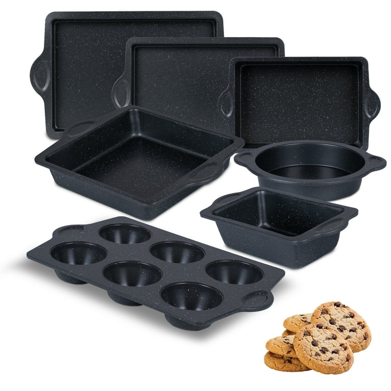 VAVSEA 7pcs Baking Pans Set, Carbon Steel Cookie Sheets, Nonstick Oven  Bakeware Sets, PFOA, PFOS Free 