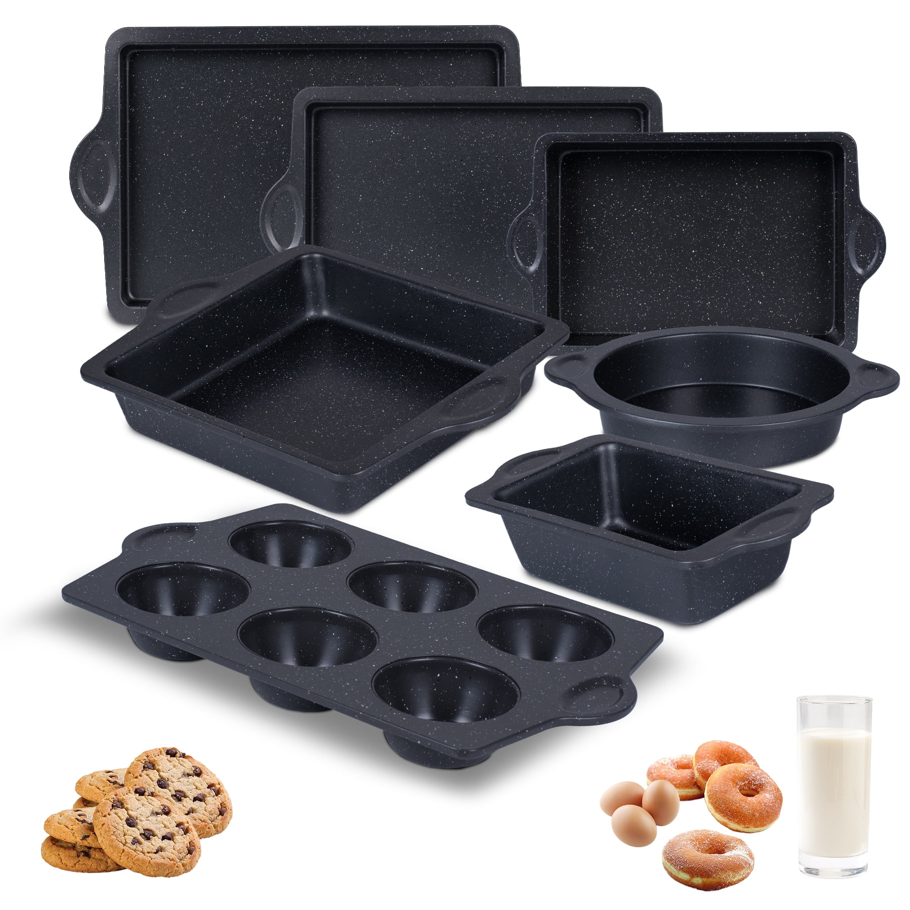 VAVSEA 7pcs NonStick Baking Pans Set, Professional Bakeware Sets BPA Free