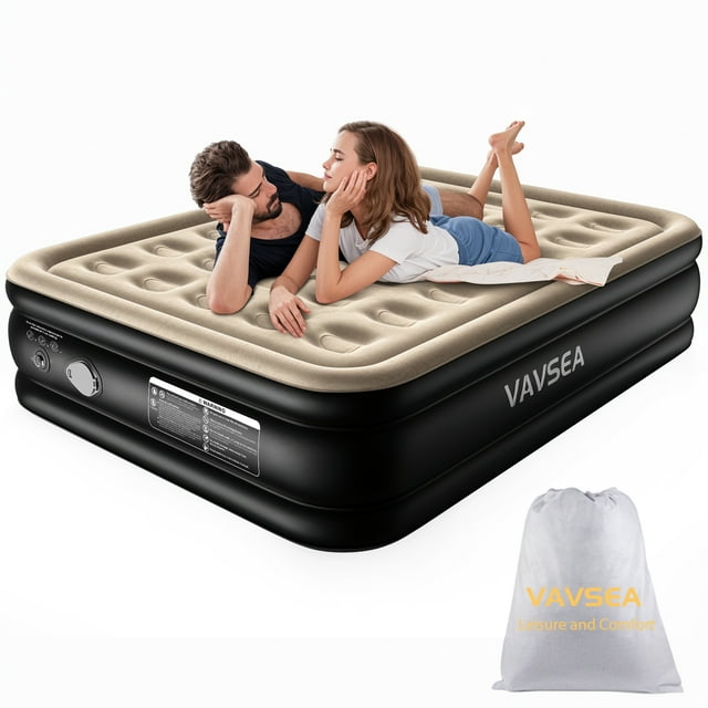 VAVSEA Air Mattress, 18" Inflatable Bed with Builtin Cordless Pump