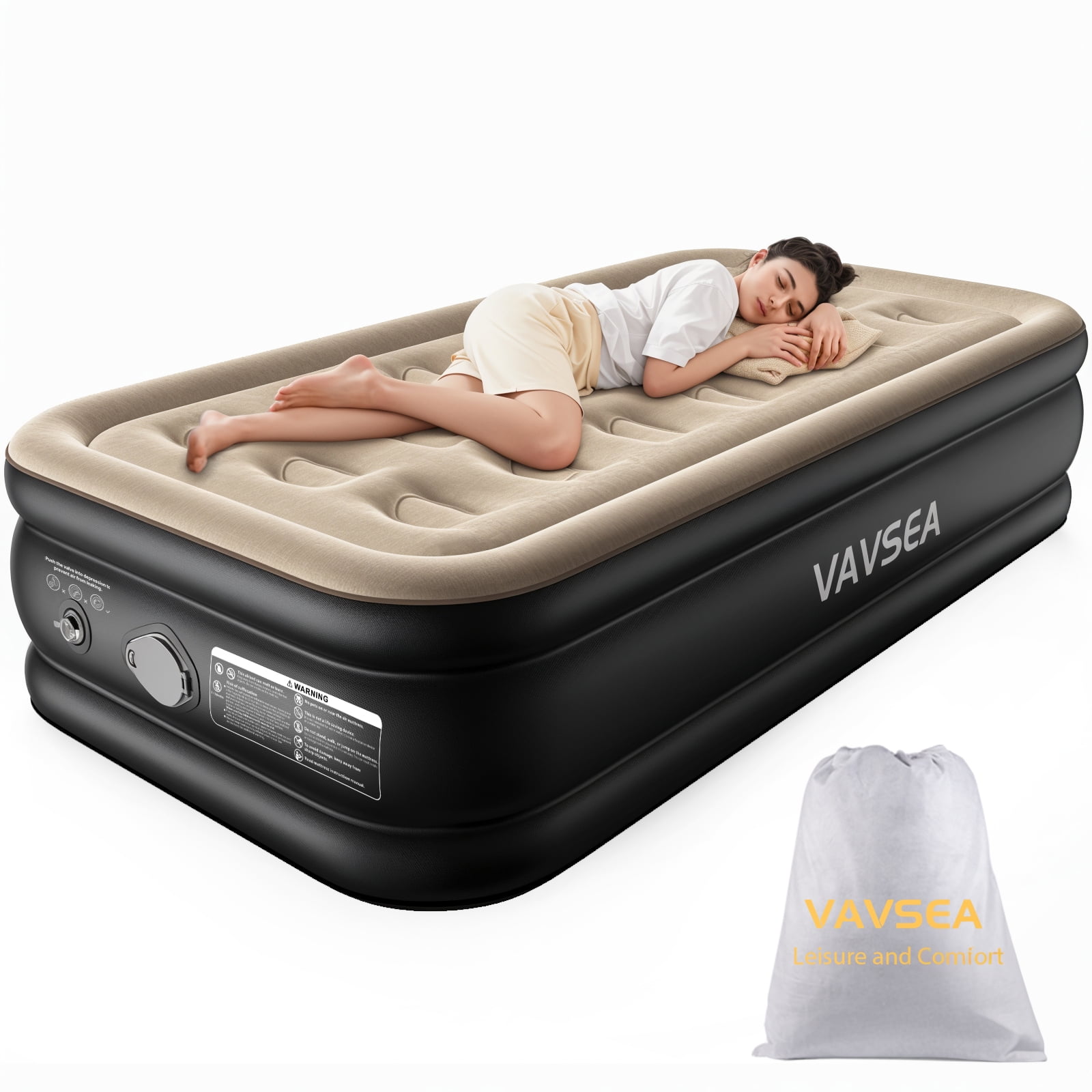 VAVSEA Air Mattress, Inflatable Mattress with Builtin Cordless Pump