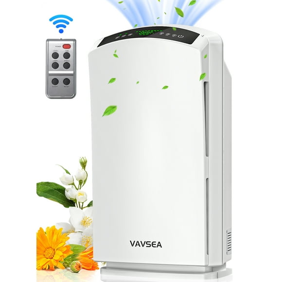 VAVSEA Air Purifier, HEPA Air Filter for Home Large Room up to 3067 Sq ft, Air Cleaner with Air Humidity Display for Pet Hair, Allergies, Smokers, Odors, Dust, Pollen, Odor Eliminators for Bedroom