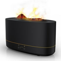 VAVSEA Essential Oil Diffuser, 7 Color Flame Diffuser Humidifier, 200ml Time Setting for Home, Room, Black