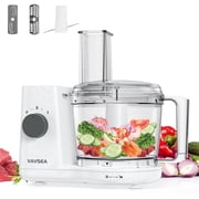 VAVSEA Food Processor, Electric Food Chopper for Dicing, Chopping, Mincing, BPA Free, Stainless Steel Blades, 6Cup White