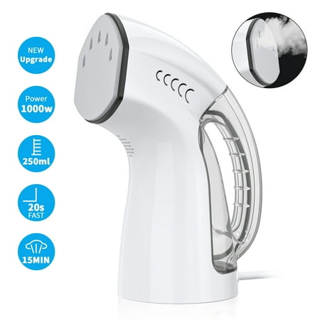 VAVSEA Handheld Garment Steamer, 1000W 250ml Water Capacity Portable Steamer for Clothes, Iron for Wrinkles,Steam,Soften,Clean,Sterilize,White