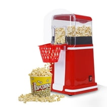 VAVSEA Hot Air Popcorn Popper, Retro Popcorn Maker, 1200W Electric Popcorn Machine, Oil Free, 3.3lb for Home Party Kids, New, Red
