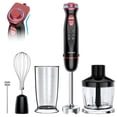 thumbnail interactive-video image 1 of VAVSEA Immersion Blender, 1100W 5-in-1 Hand Blender, 24-Speed Stick Blender for Small Kitchen, Splash-Resistant Handheld Blender Mixer with Turbo Mode for Smoothies, Baby Food, Black, 1 of 11