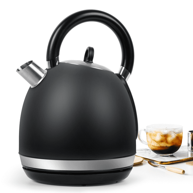VAVSEA Retro Electric Kettle, Stainless Steel Tea Kettle, 1.7L Hot