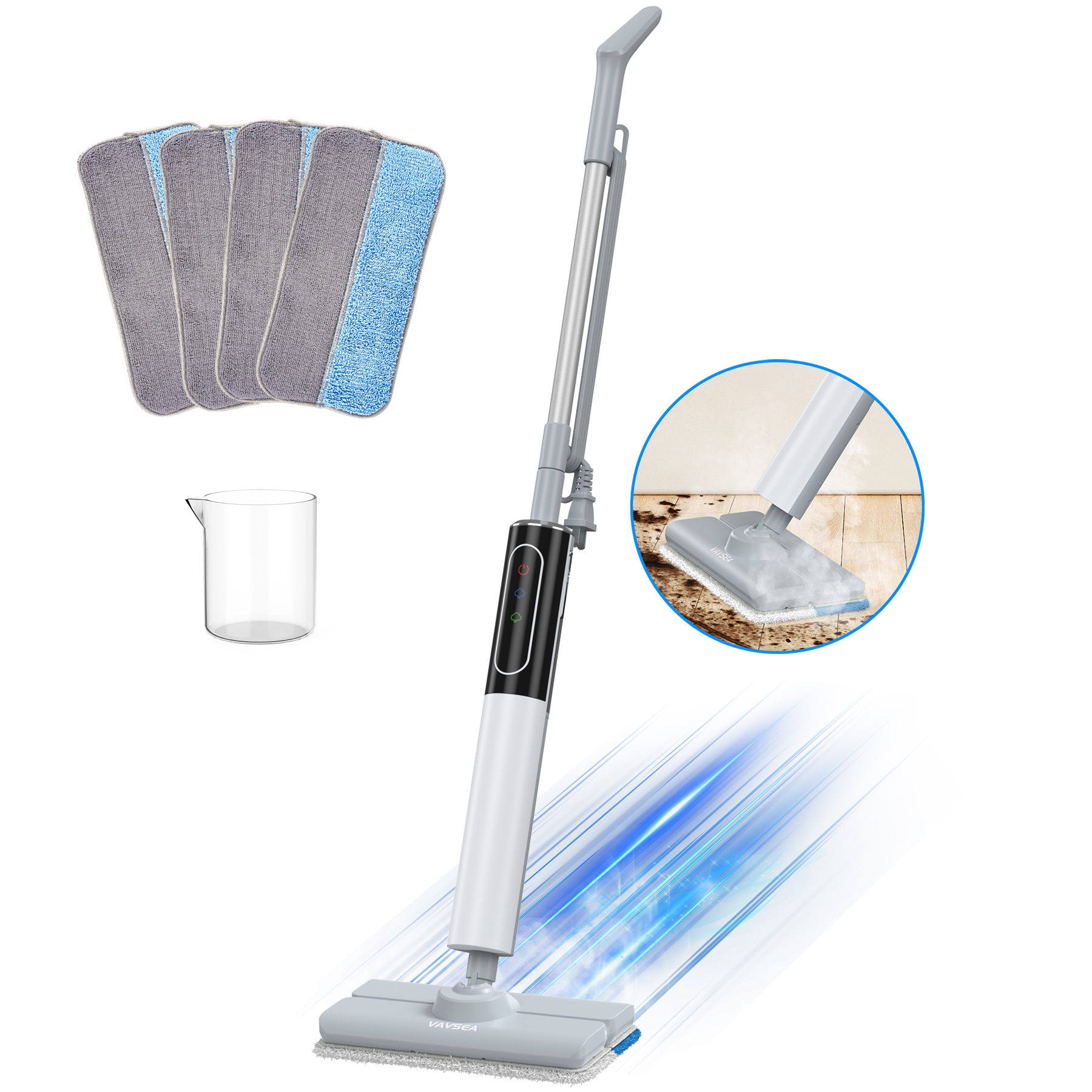 Paxcess Steam Mop, Powerful Floor Steamer, Tile Cleaner and Hard Wood