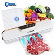 VAVSEA Vacuum Sealer, 62Kpa Food Sealer Machines with 4 Modes, Dry/Draw/Seal/Vac and 10Pcs Bags Starter Kit for Dry & Moist Food Storage Sous Vide for Kitchen