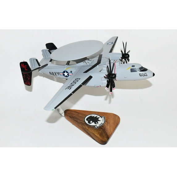VAW-113 Black Eagles 9070 2020 E-2D Model, Navy, 1/54 (18" Wingspan), Mahogany