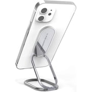 VAWcornic Phone Ring Holder Finger Kickstand, 540  Dual Direction Rotating Phone Grip for iPhone, Samsung, Huawei Smartphone, Tablet, Kindle, Switch Lite Compatible with Magnetic Car Mount, Silver