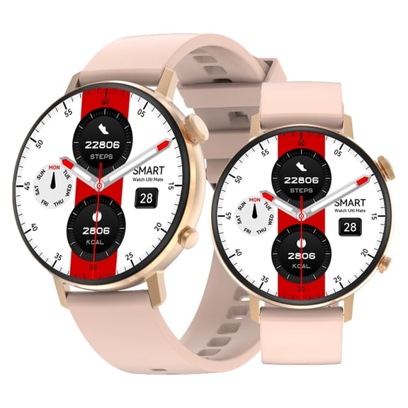 VAYKAL Smart Watch 1.45-inch Fitness Tracker Compass AMOLED Screen Multi Sport Mode Make/Answer Calls Messages Notifications IP68 Water Resistant