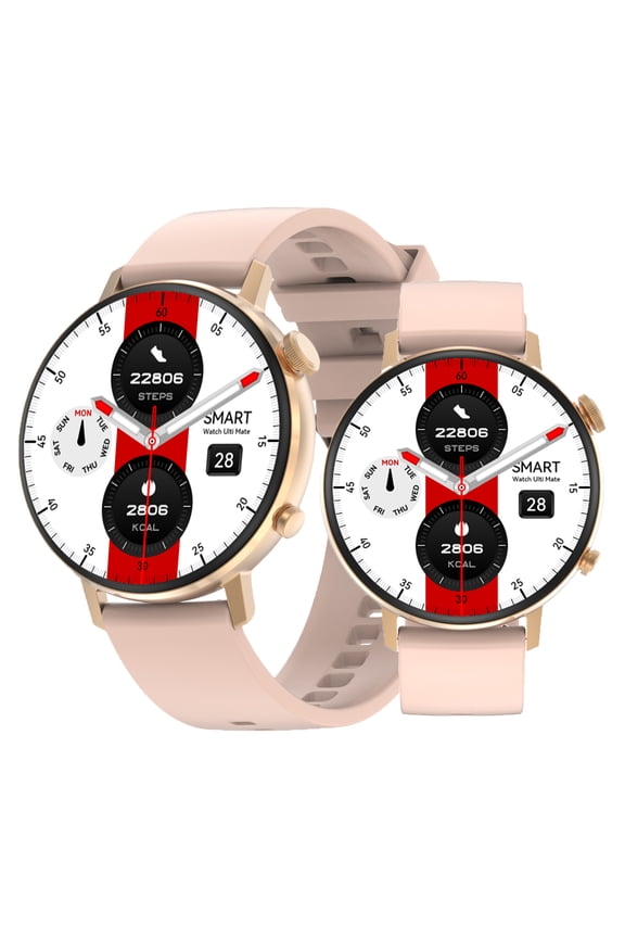 Smart Watch 1.45-inch Fitness Tracker Compass AMOLED Screen Multi Sport Mode Make/Answer Calls Messages Notifications IP68 Water Resistant