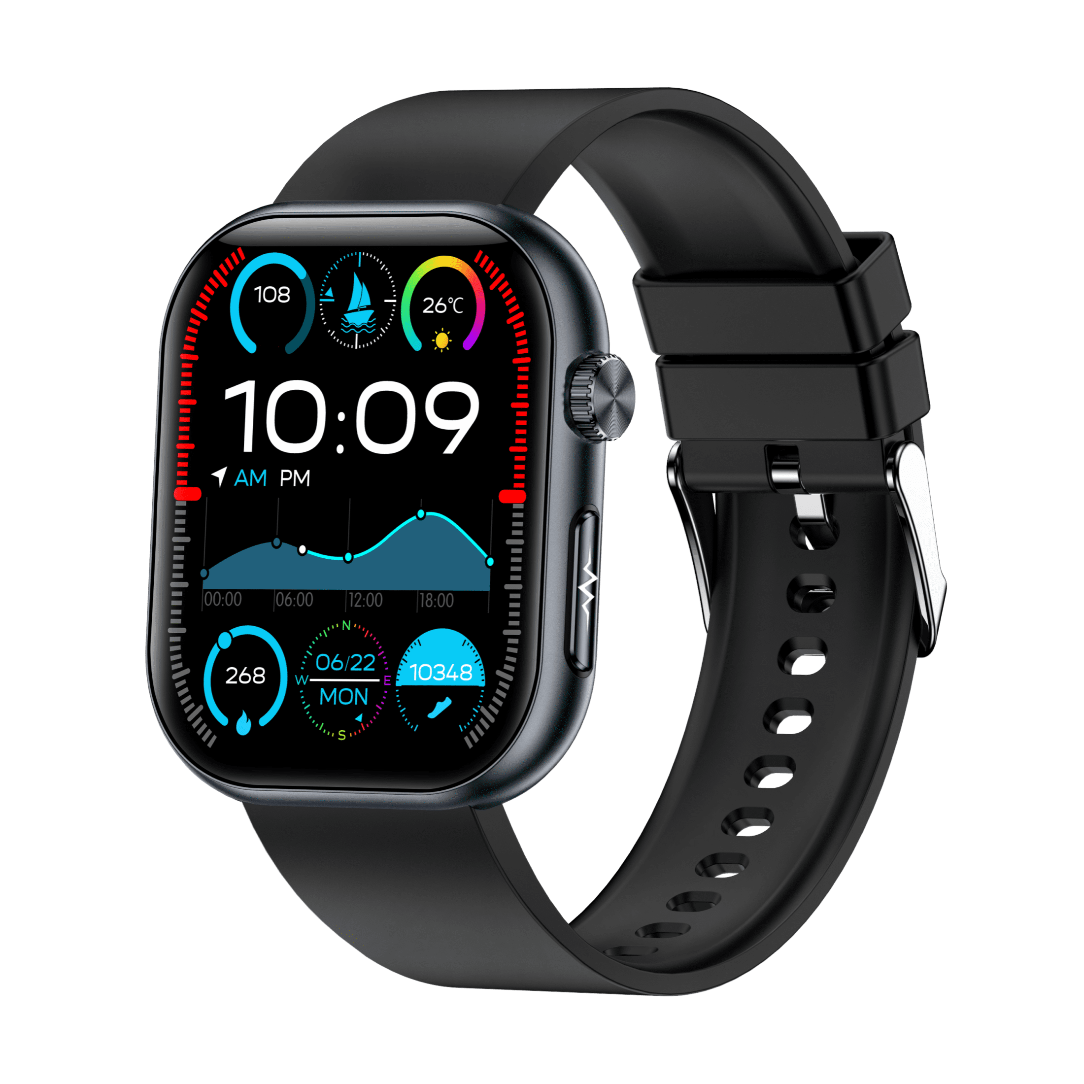 VAYKAL Smart Watch Fitness Tracker for Android and iPhone AMOLED Screen Multiple Sports Modes Pedometer Timer Stopwatch Make/Answer Calls Message Notifications IP68 Waterproof