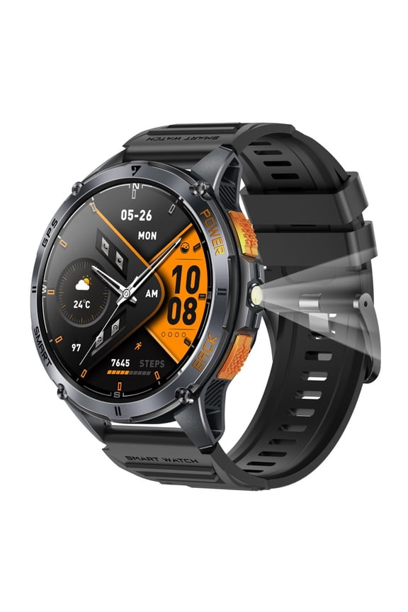 Smart Watch Fitness Tracker for Android and iPhone Multiple Sports Modes AMOLED Screen GPS Compass Pedometer Timer Stopwatch Make/Answer Calls Message Notifications IP68 Waterproof
