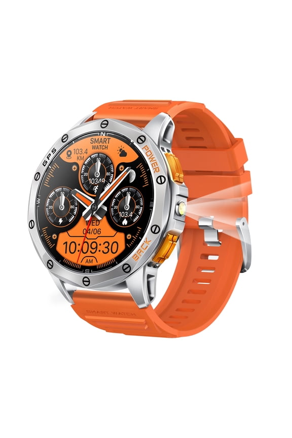 Smart Watch Fitness Tracker for Android and iPhone Multiple Sports Modes AMOLED Screen GPS Compass Pedometer Timer Stopwatch Make/Answer Calls Message Notifications IP68 Waterproof