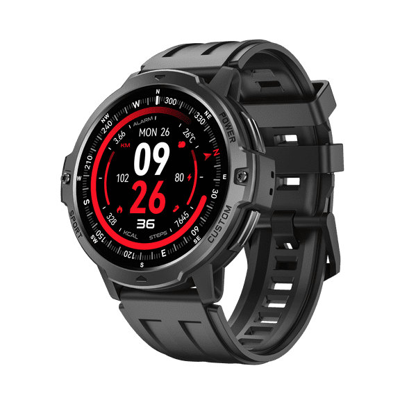 VAYKAL Smart Watch Fitness Tracker for Android and iPhone Multiple Sports Modes Compass Pedometer Timer Stopwatch Make/Answer Calls Message Notifications 3ATM Waterproof