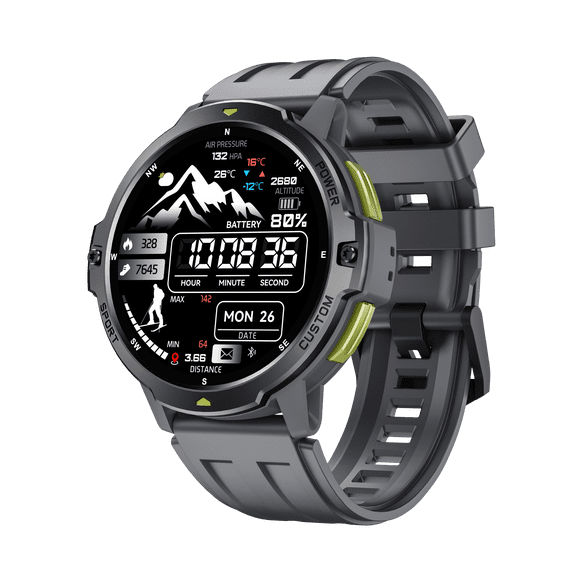 VAYKAL Smart Watch Fitness Tracker for Android and iPhone Multiple Sports Modes Compass Pedometer Timer Stopwatch Make/Answer Calls Message Notifications 3ATM Waterproof