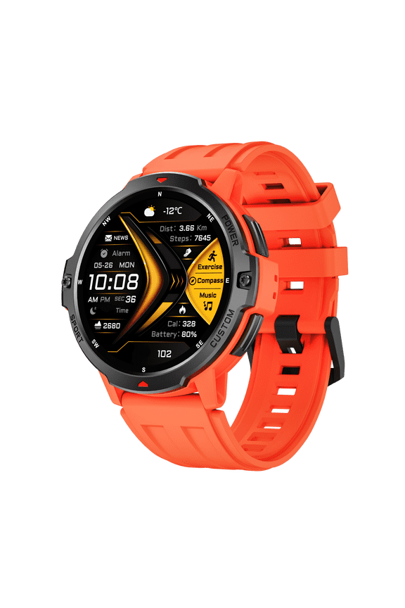 Smart Watch Fitness Tracker for Android and iPhone Multiple Sports Modes Compass Pedometer Timer Stopwatch Make/Answer Calls Message Notifications 3ATM Waterproof