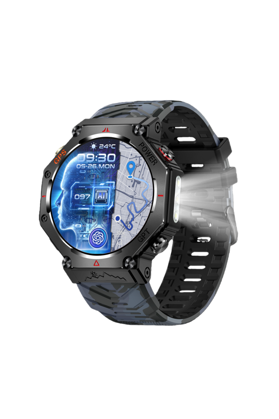 Smart Watch Fitness Tracker for Android and iPhone Multiple Sports Modes Compass Pedometer Timer Stopwatch Make/Answer Calls Message Notifications 3ATM Waterproof