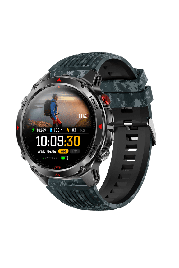 Smart Watch Fitness Tracker for Android and iPhone Multiple Sports Modes Compass Pedometer Timer Stopwatch Make/Answer Calls Message Notifications IP68 Waterproof