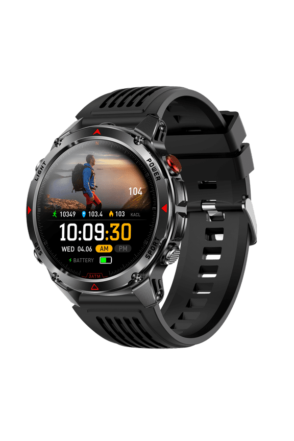 Smart Watch Fitness Tracker for Android and iPhone Multiple Sports Modes Compass Pedometer Timer Stopwatch Make/Answer Calls Message Notifications IP68 Waterproof