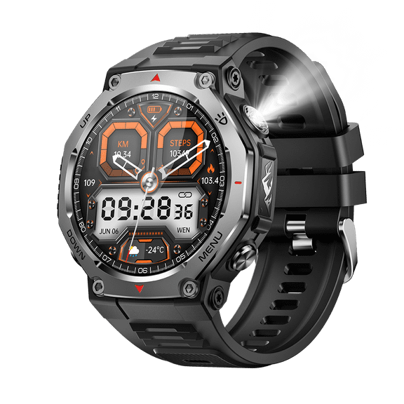 VAYKAL Smart Watch Fitness Tracker for Android and iPhone Multiple Sports Modes Pedometer Timer Stopwatch Make/Answer Calls Message Notifications 5ATM Waterproof