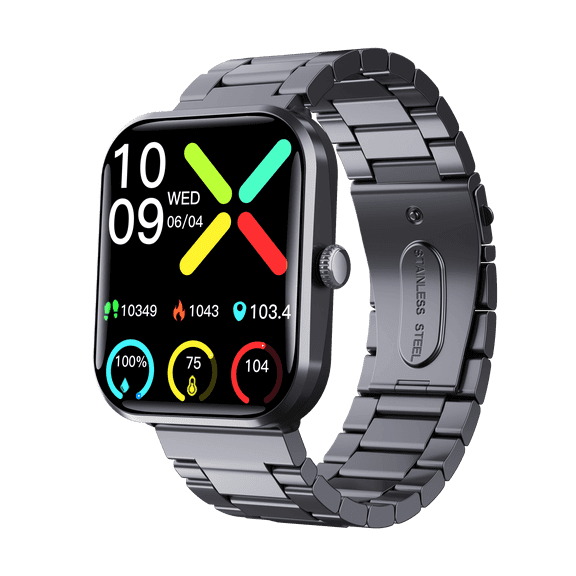 VAYKAL Smart Watch Fitness Tracker for Android and iPhone Multiple Sports Modes Pedometer Timer Stopwatch Make/Answer Calls Message Notifications IP67 Waterproof