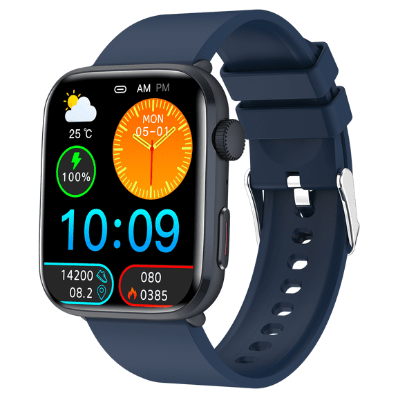 VAYKAL Smart Watch Fitness Tracker for Android and iPhone Multiple Sports Modes Pedometer Timer Stopwatch Make/Answer Calls Message Notifications IP68 Waterproof