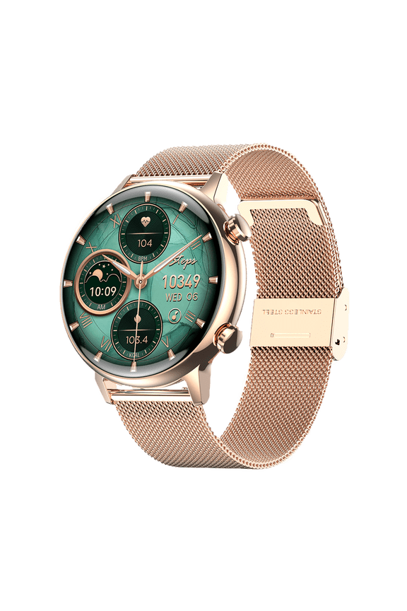 Smartwatch Fitness Tracker for Android and IOS Multiple Sports Modes Pedometer AMOLED Screen Make and Answer Calls Message Notifications IP68 Waterproof