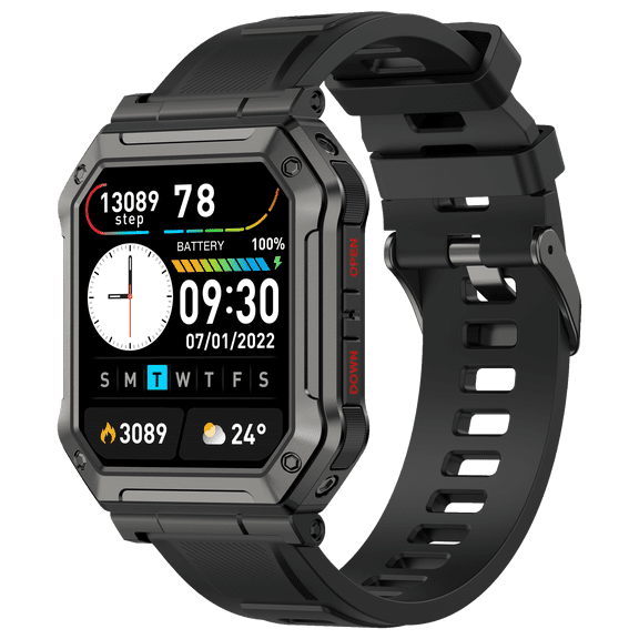 VAYKAL Smartwatch Fitness Tracker for Android and IOS Multiple Sports Modes Pedometer Timer Stopwatch Make Answer Calls Message Notifications IP68 Waterproof