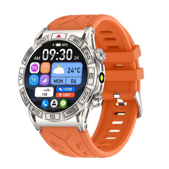 VAYKAL Smartwatch Fitness Tracker for Android and iOS Multiple Sport Modes AMOLED Screen 1ATM Waterproof Compass Pedometer Timer Stopwatch Make and Answer Calls Message Notifications