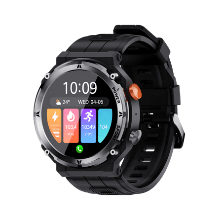 VAYKAL Smartwatch Fitness Tracker for Android and iOS with Multiple Sports Modes 1ATM Waterproof Pedometer Stopwatch Make/Answer Calls Message Notifications
