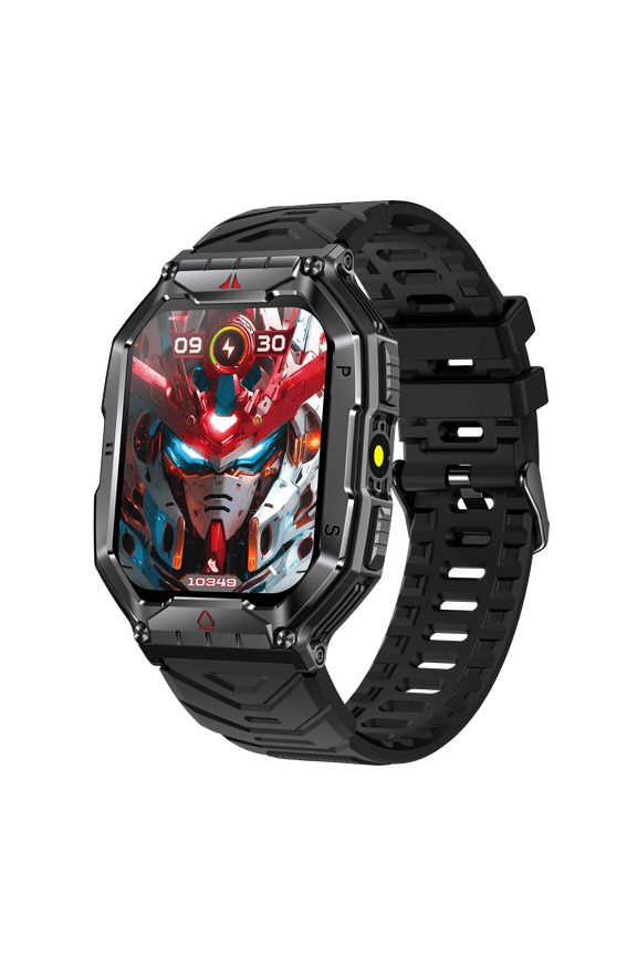 Smartwatch Fitness Tracker for Android and iOS Multiple Sports Modes AMOLED Display 1ATM Waterproof Compass Pedometer Timer Stopwatch Make and Answer Calls Message Notifications