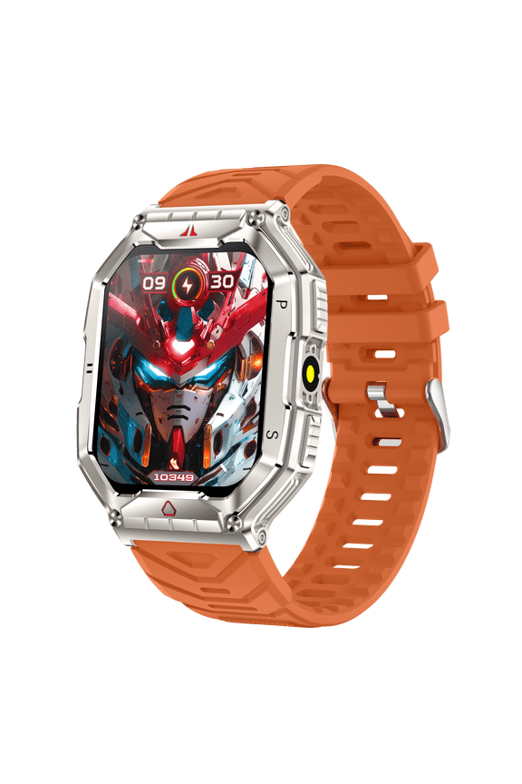 Smartwatch Fitness Tracker for Android and iOS Multiple Sports Modes AMOLED Display 1ATM Waterproof Compass Pedometer Timer Stopwatch Make and Answer Calls Message Notifications
