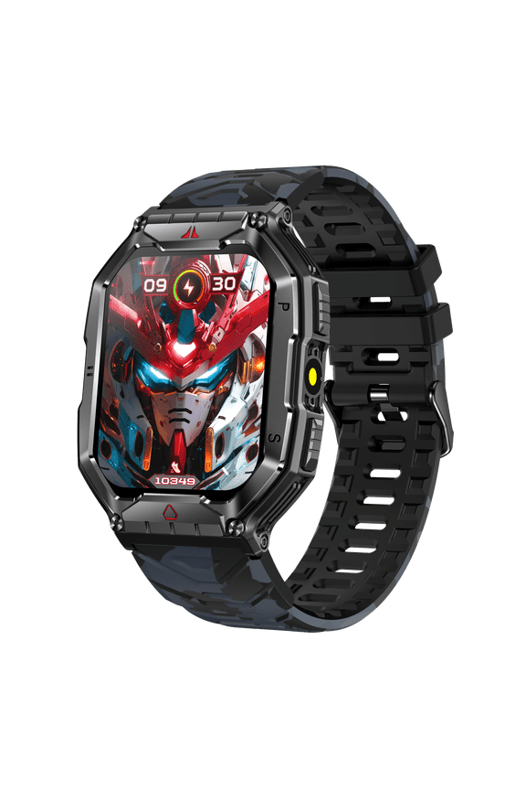 Smartwatch Fitness Tracker for Android and iOS Multiple Sports Modes AMOLED Display 1ATM Waterproof Compass Pedometer Timer Stopwatch Make and Answer Calls Message Notifications