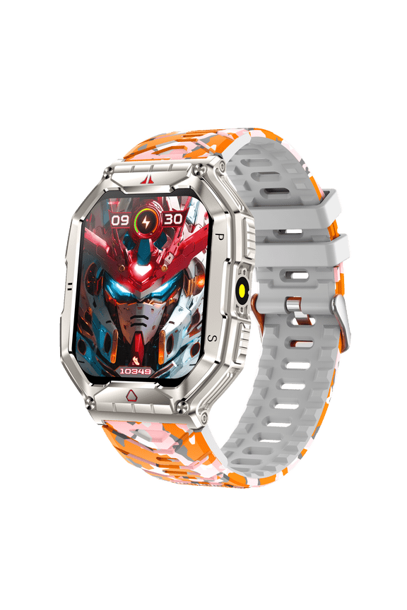 Smartwatch Fitness Tracker for Android and iOS Multiple Sports Modes AMOLED Display 1ATM Waterproof Compass Pedometer Timer Stopwatch Make and Answer Calls Message Notifications