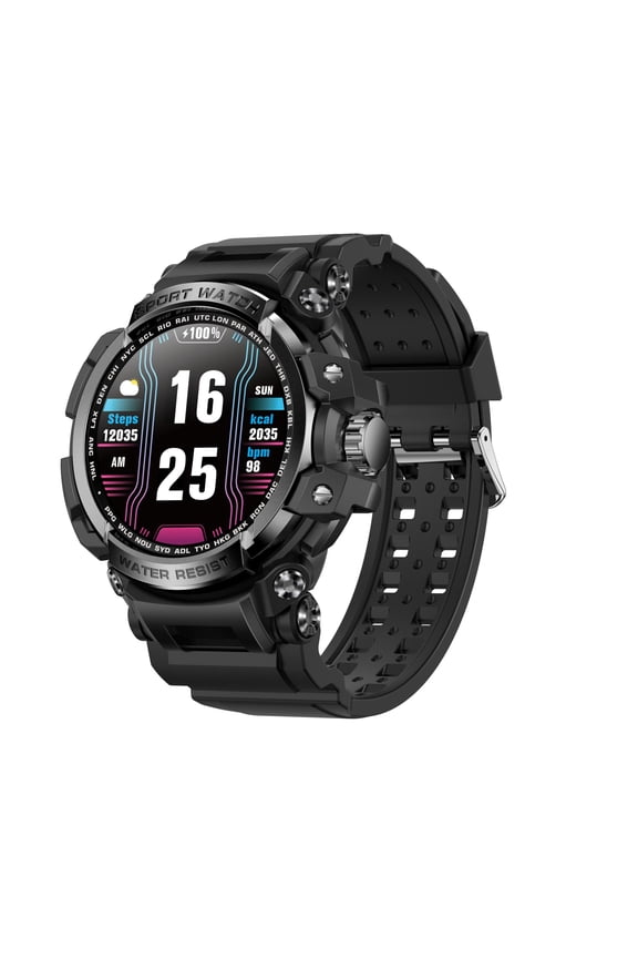 Smartwatch Fitness Tracker for Android and iOS Multiple Sports Modes Pedometer Stopwatch Make and Answer Calls Message Notifications IP68 Waterproof