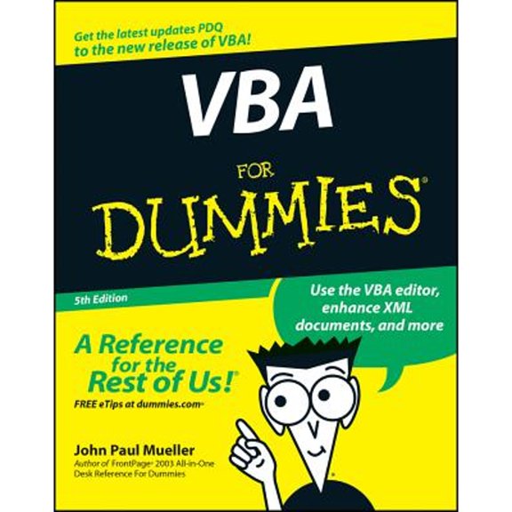 Pre-Owned VBA for Dummies (Paperback) 0470046503 9780470046500