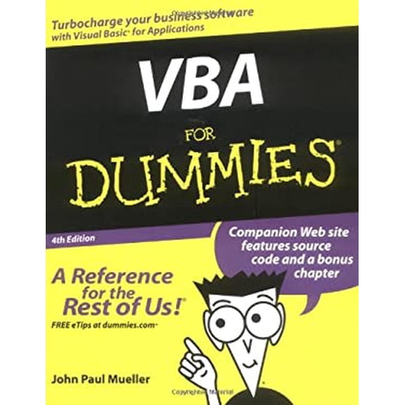 Pre-Owned VBA for Dummies (Paperback) 0764539892 9780764539893