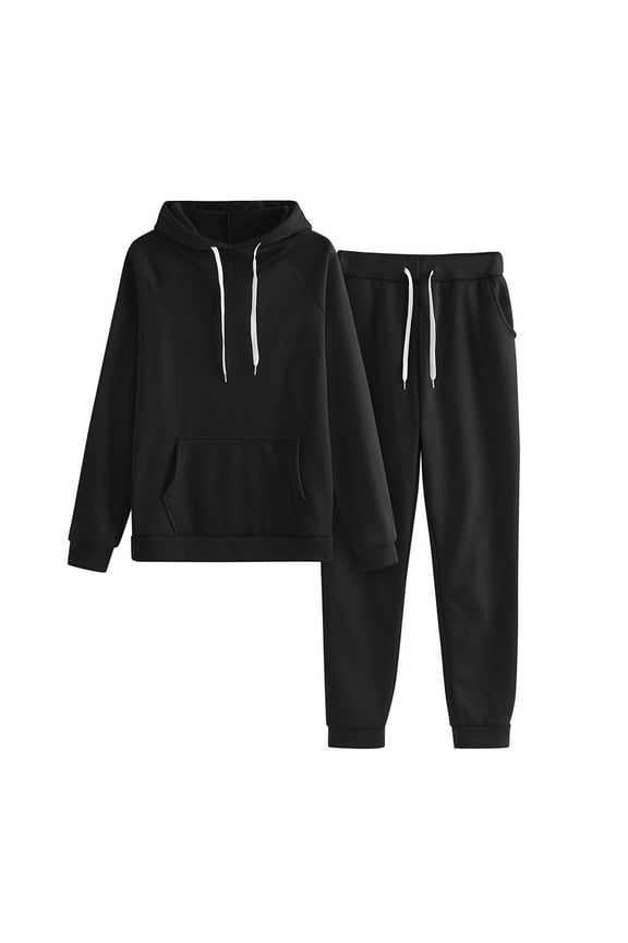 2 Piece Pants Set for Women Sexy Solid Color Hooded Sweatshirt and Pant Tracksuit Sport Suit Pant Sets Women 2 Piece Outfits Casual Cotton Petite Pant Suits for Women Dressy Wedding Petite