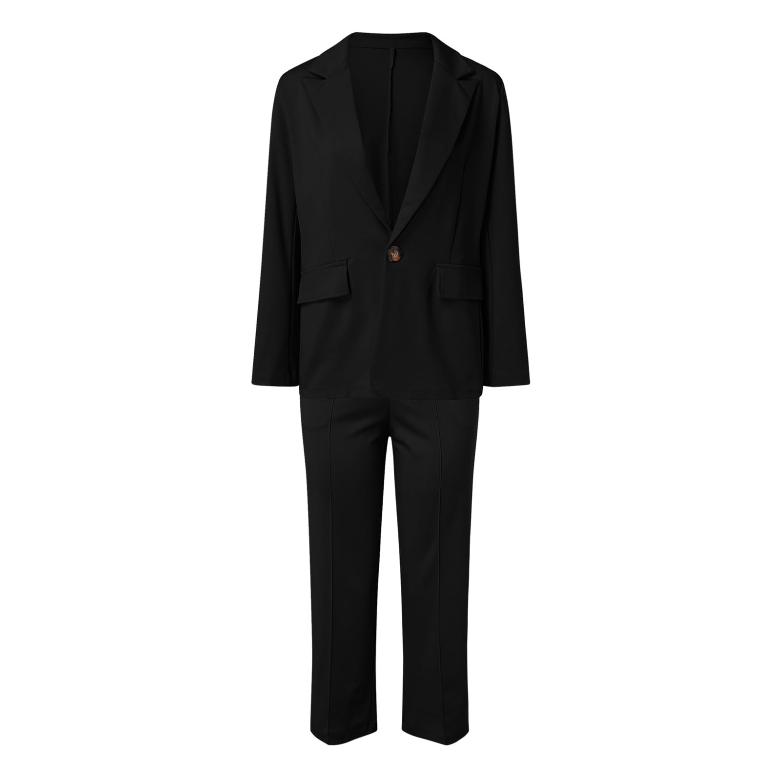 VBARHMQRT Blazers for Women Plus Size Teller Two Piece Lapels Suit Set ...