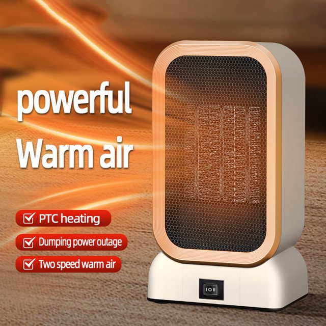 VBARHMQRT Ceramic Fan Heater, 1000W Electric Heater Safety Cutoff TipOver and Overheat