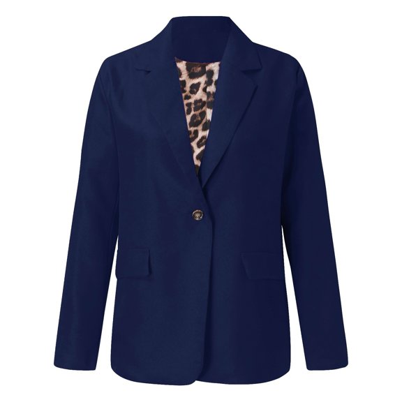 VBARHMQRT Denim Blazer Ladies' Solid Color Slim Fit One Button Middle Sleeve Leisure Suit Jacket Oversized Blazers for Women Linen Womens Blazer Plus Size Dressy