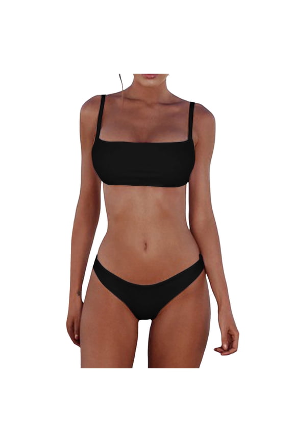 Female Bikinis Women Bandeau Bandage Two Piece Bikini Swimsuit Sexy Bikini Set Push up Brazilian Swimwear Beachwear Swimsuit Swimwear for Women Two Pieces Shapewear Swimsuits for Women